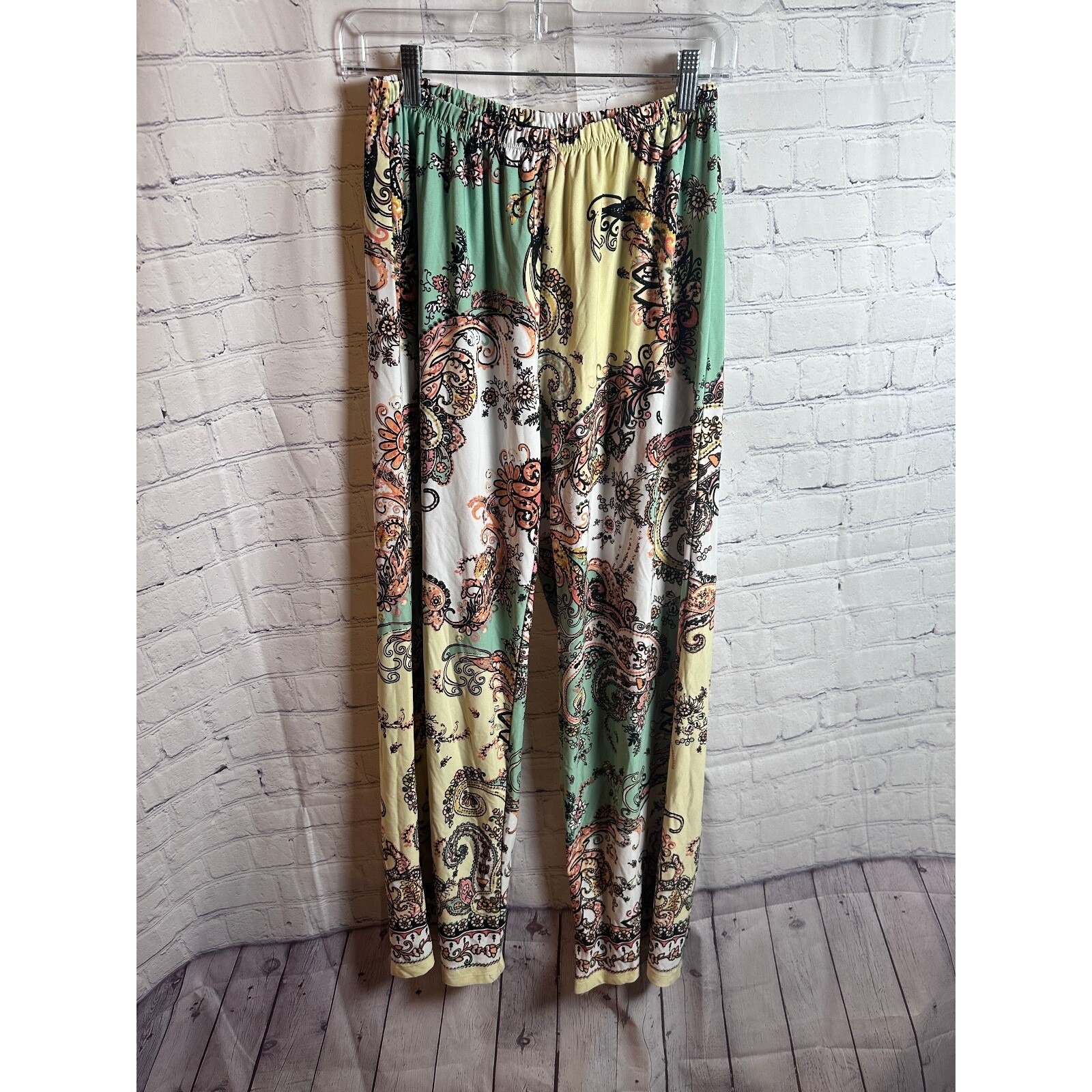 Melissa Paige Paisley Print Lounge Pants Comfy Casual Colorful Size S